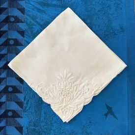100% Linen Napkins - Chrysanthemum Flower