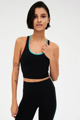 Amber Airweight Bralette Black/Mandarin
