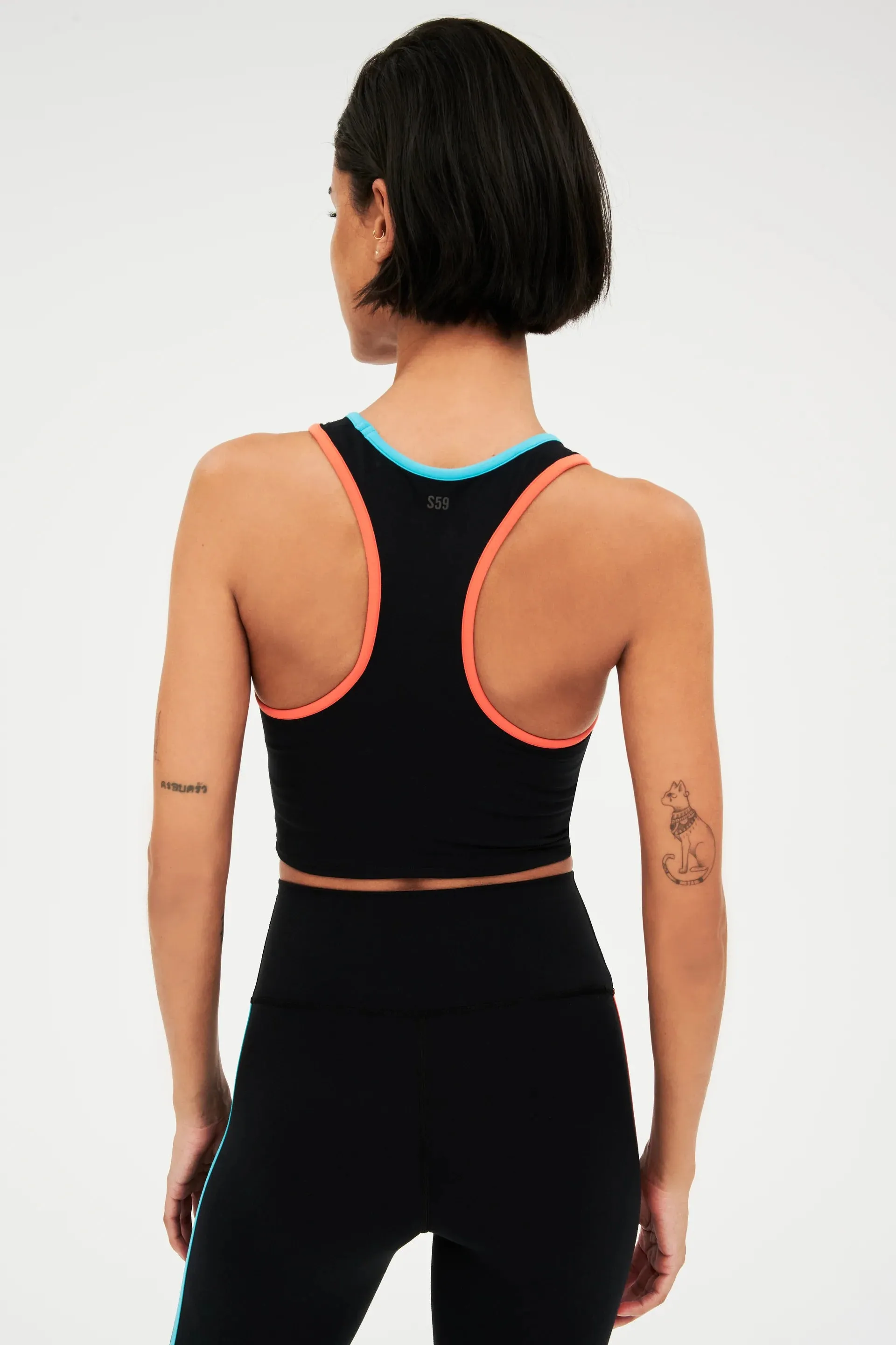 Amber Airweight Bralette Black/Mandarin