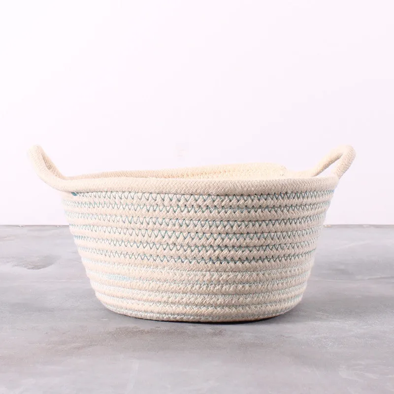 Basket Embroidered Yarn Blue