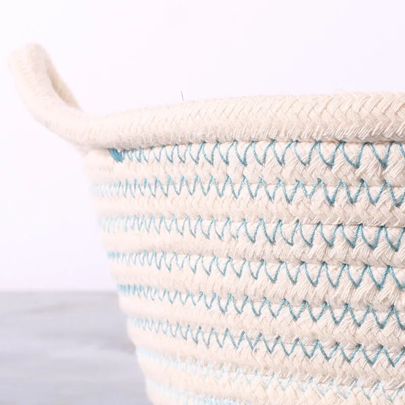 Basket Embroidered Yarn Blue