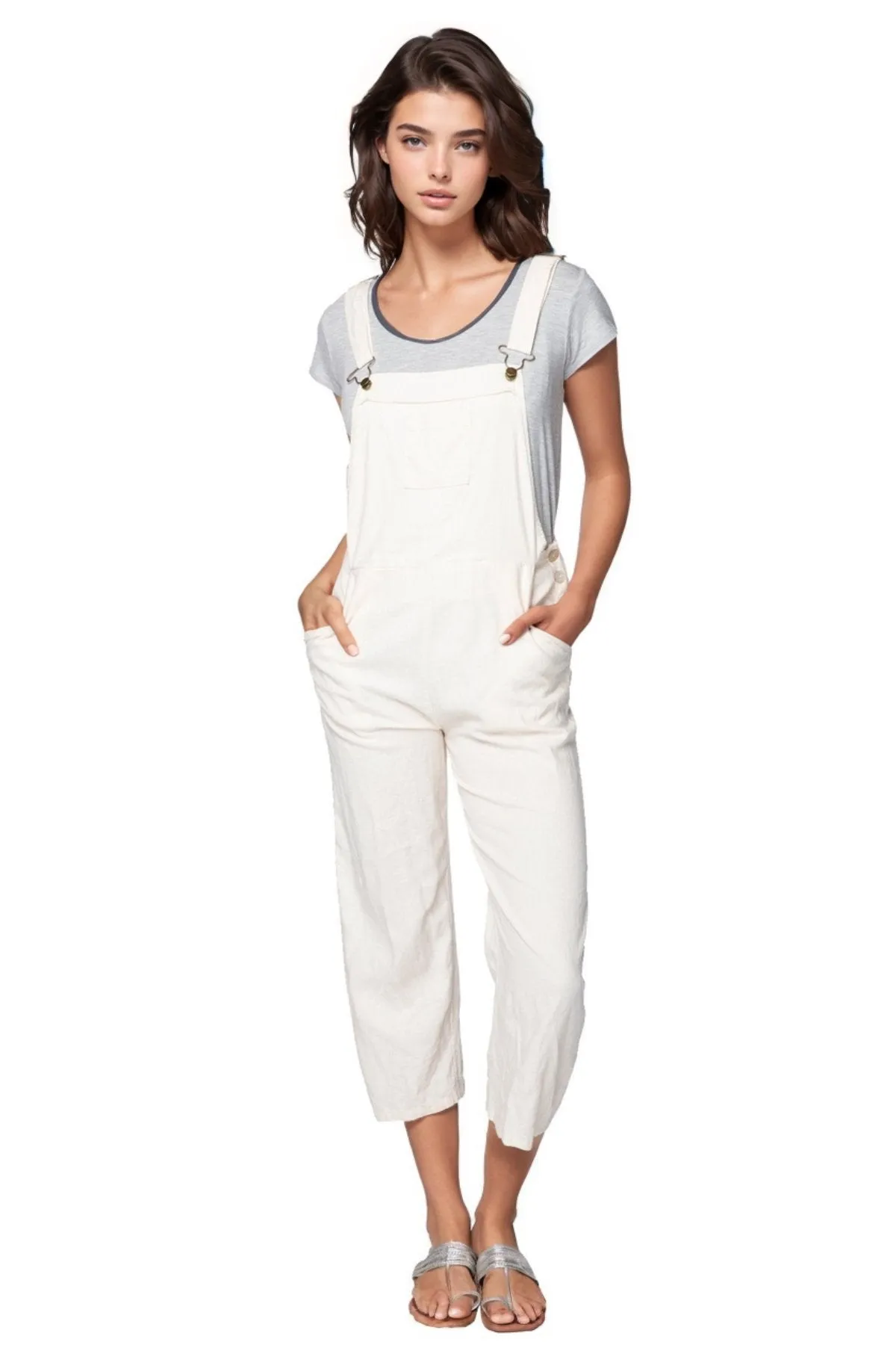 Bethany Linen Blend Overalls