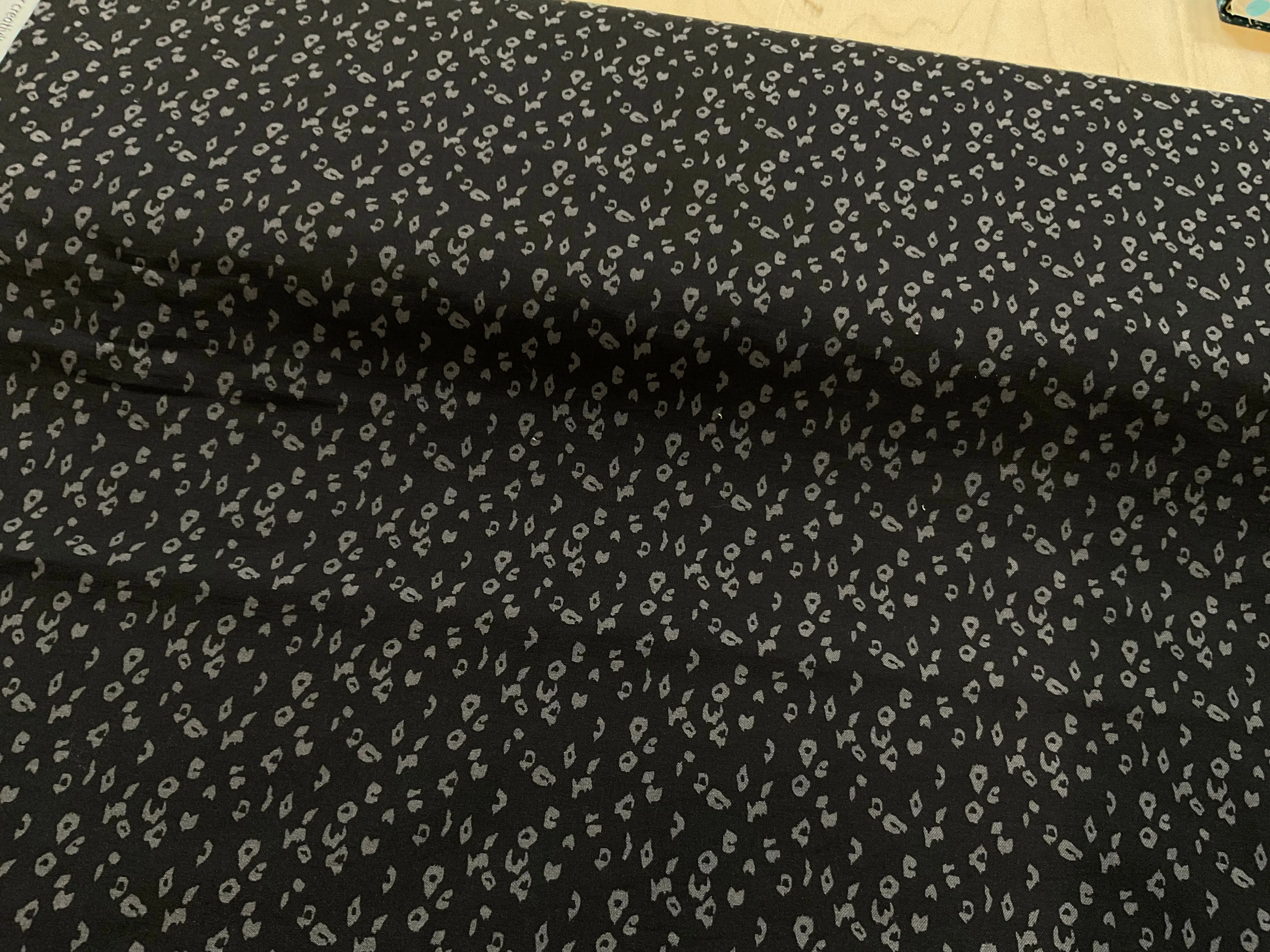 Black and Grey Leopard Print Bengaline