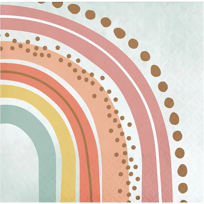 Boho Rainbow Beverage Napkin (16/Pkg)