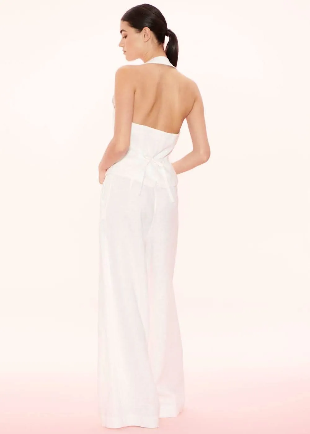 Clemence Linen Wide Leg Pant