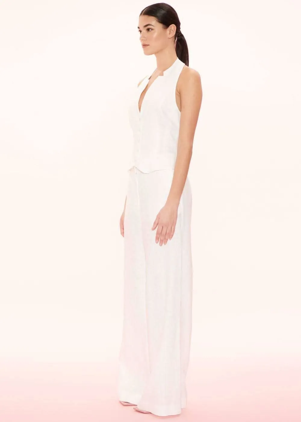 Clemence Linen Wide Leg Pant