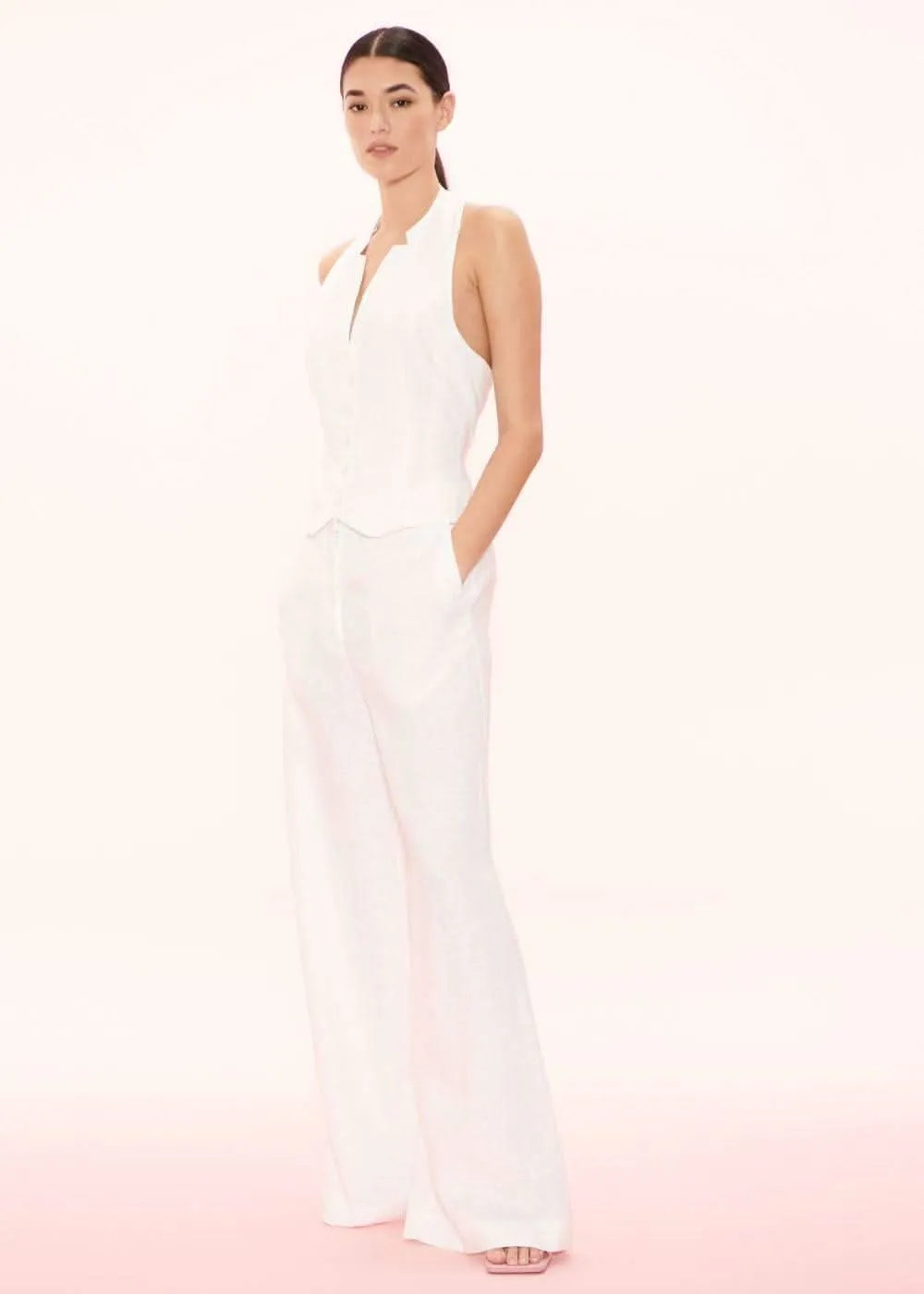 Clemence Linen Wide Leg Pant