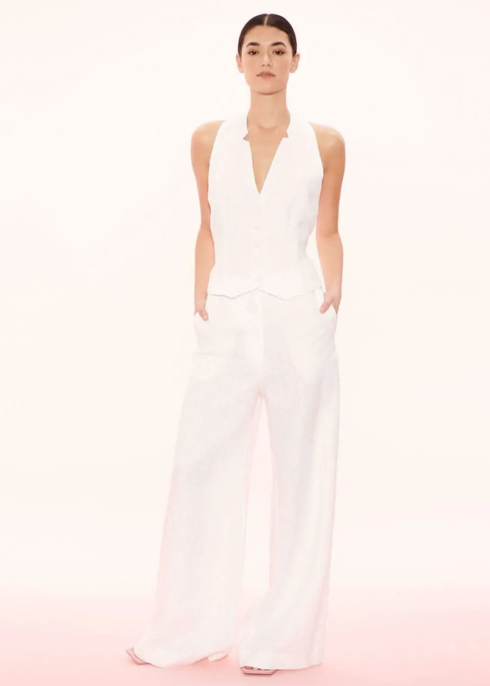 Clemence Linen Wide Leg Pant