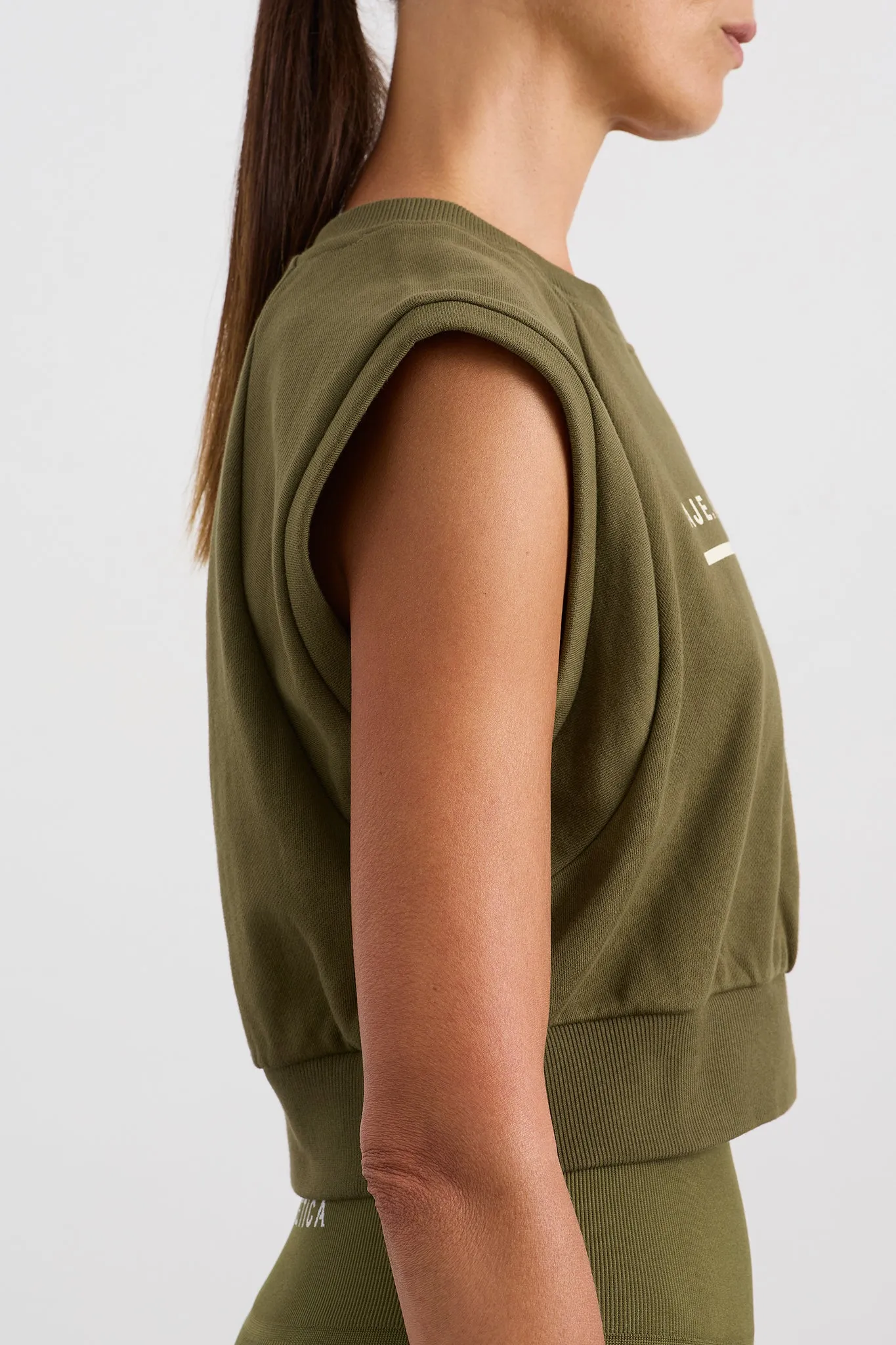 Cropped Sleeveless Terry Tank 146