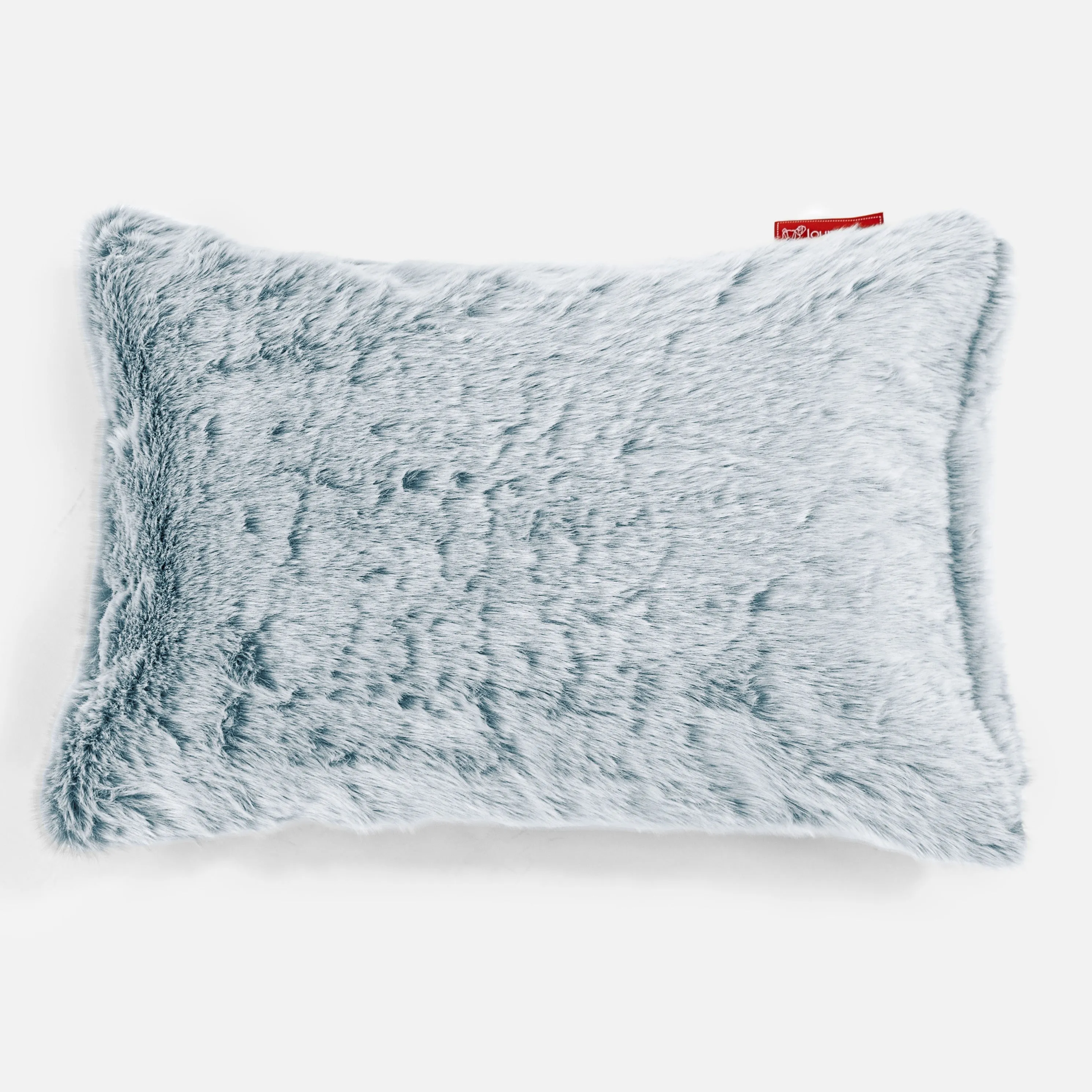 Decorative Rectangular Cushion Cover 35 x 50cm - Fluffy Faux Fur Rabbit Dusty Blue