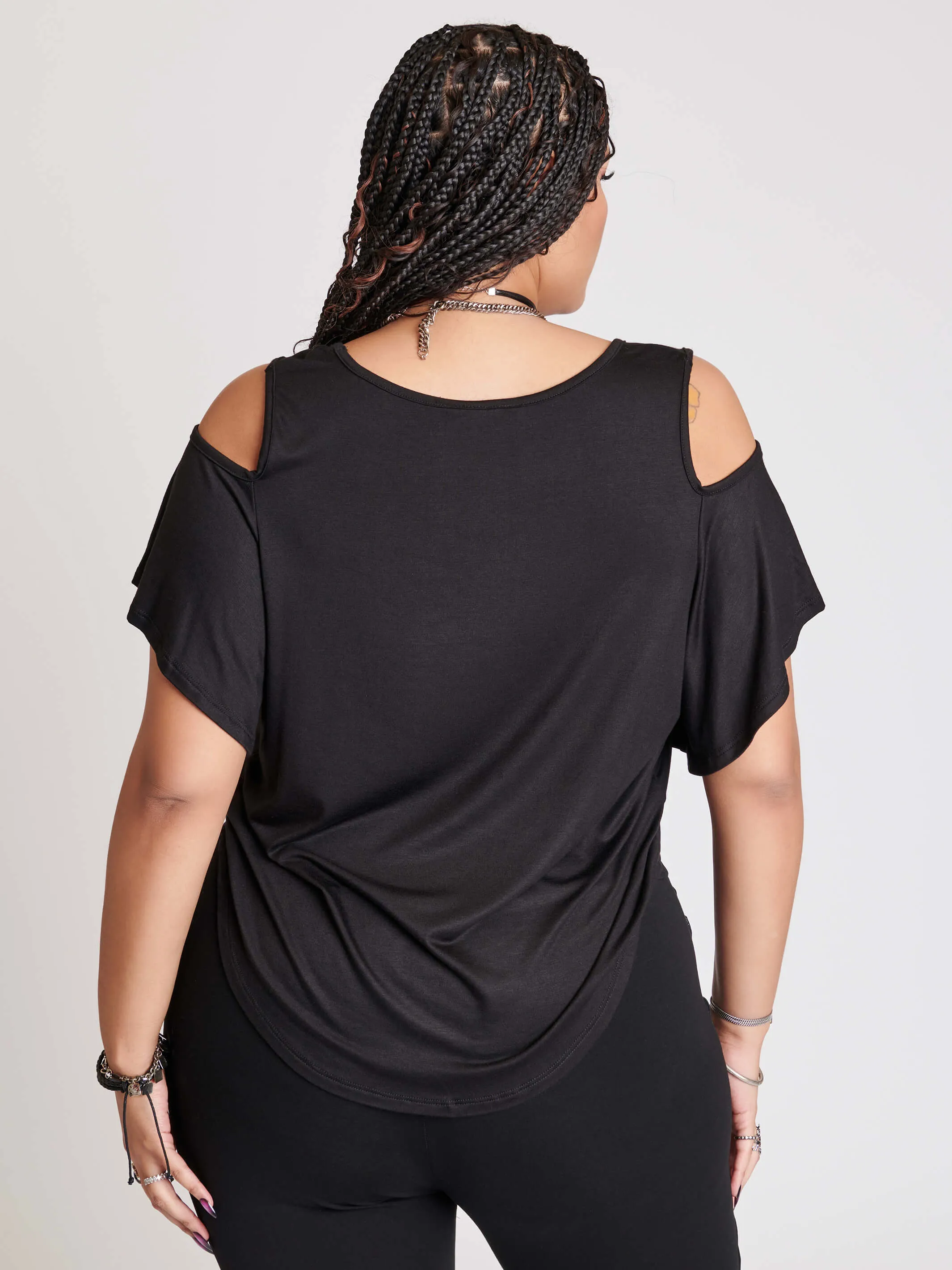 Dragonfly Cold Shoulder Top
