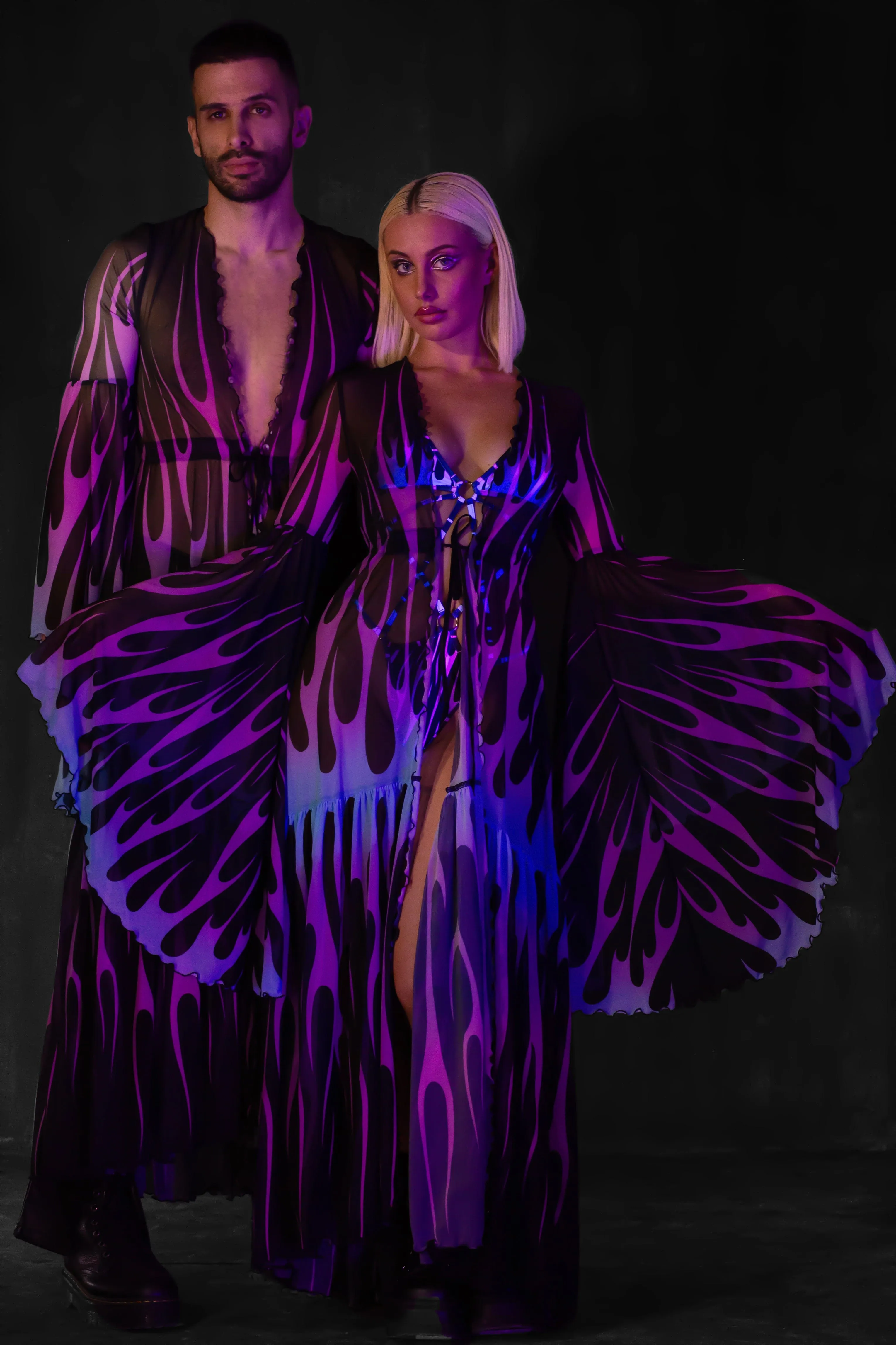 Firestarter Purple Unisex Mesh Duster