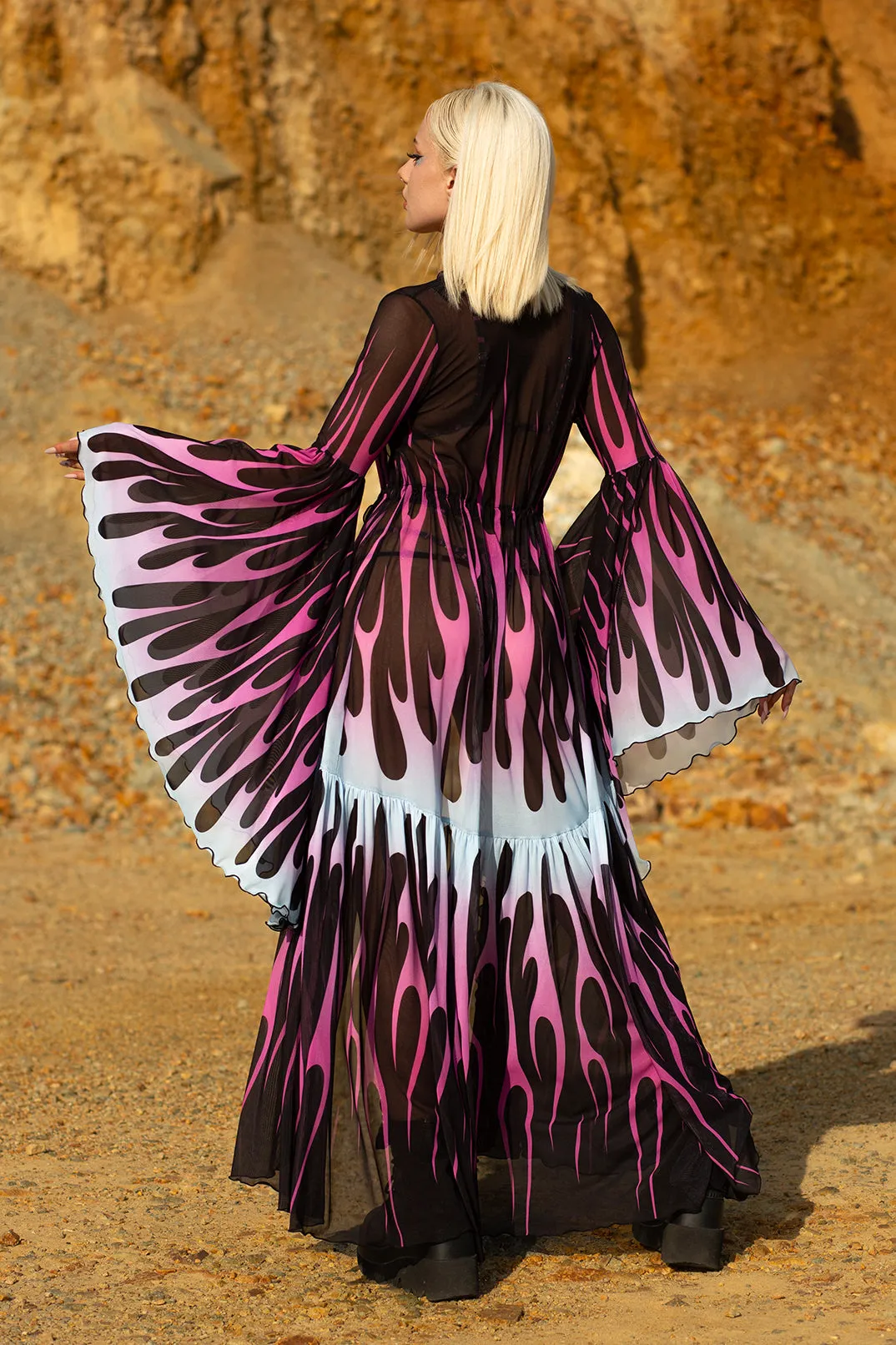 Firestarter Purple Unisex Mesh Duster