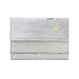 GOLDEN MARBLE LEATHER AND HAIRON WALLET