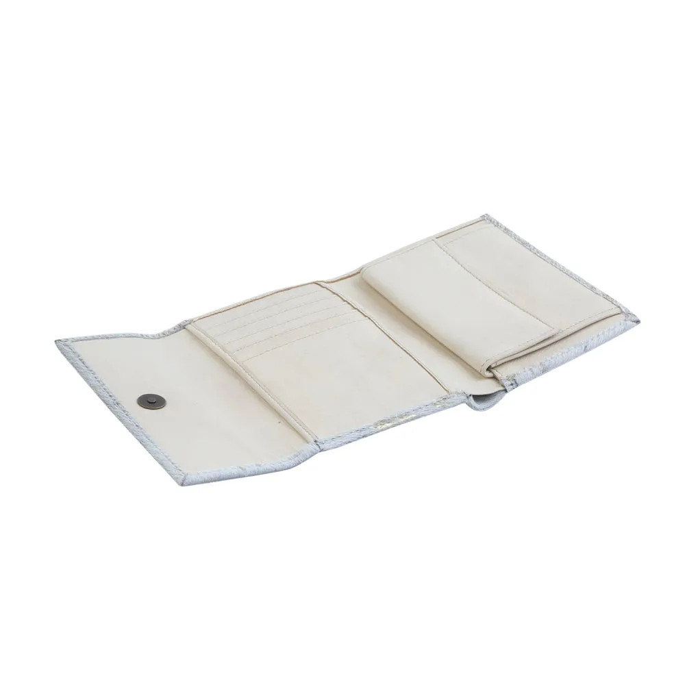GOLDEN MARBLE LEATHER AND HAIRON WALLET