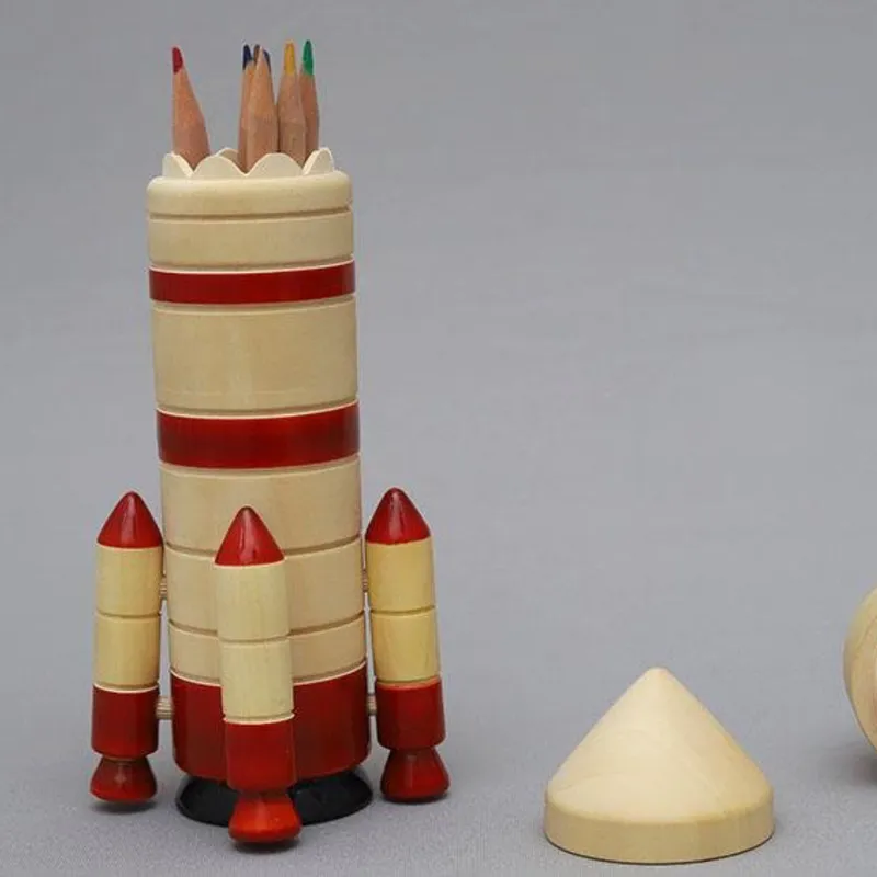 ISRO 4 Stage PSLV Rocket Model - Wooden Pencil Box