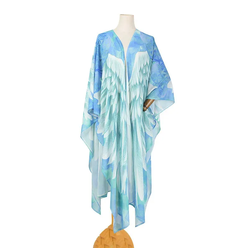 Kimono Boho Longo Asas de Anjo | Saída de Praia