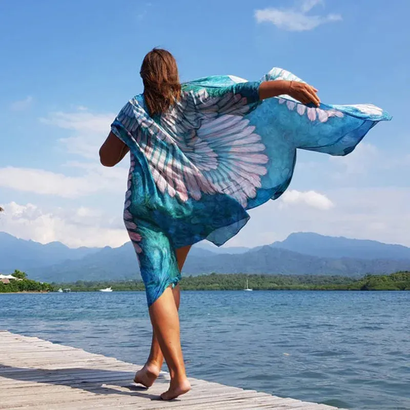 Kimono Boho Longo Asas de Anjo | Saída de Praia