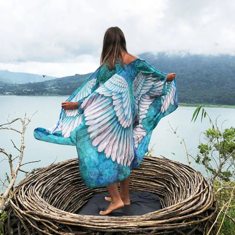 Kimono Boho Longo Asas de Anjo | Saída de Praia