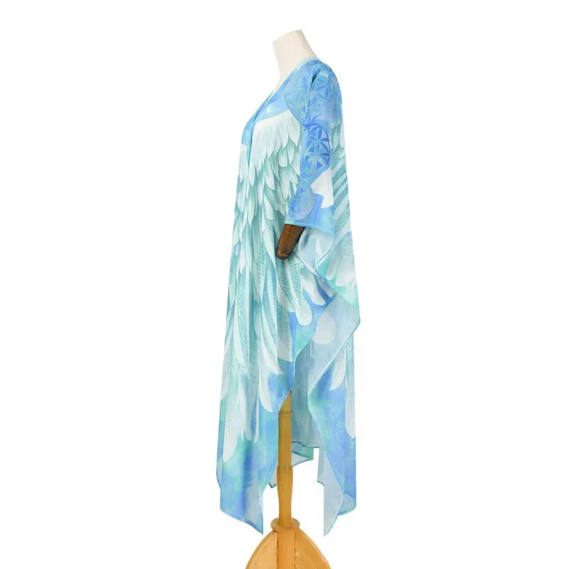 Kimono Boho Longo Asas de Anjo | Saída de Praia