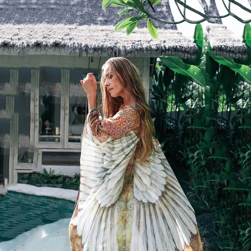 Kimono Boho Longo Asas de Anjo | Saída de Praia