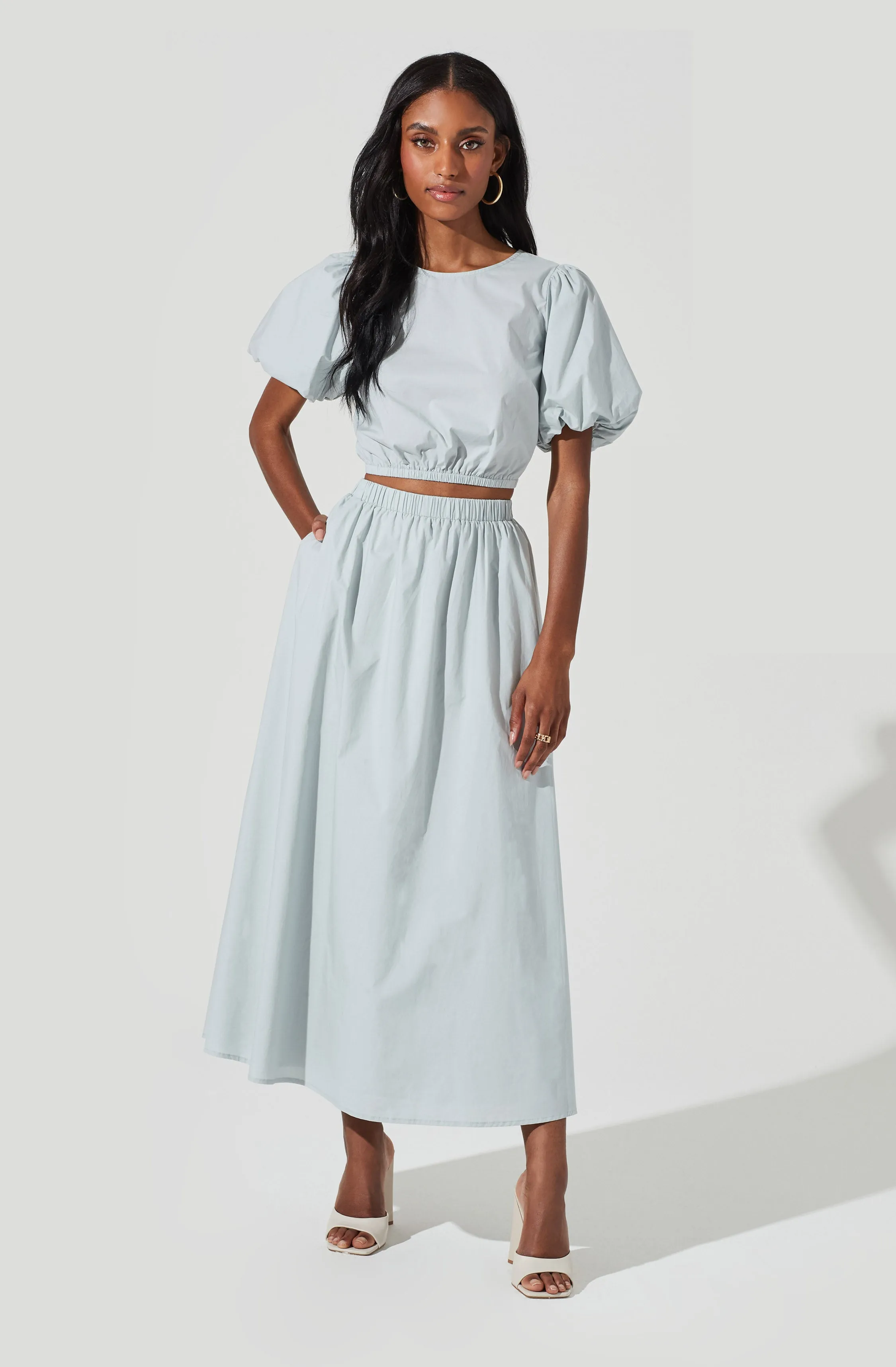 Lace Up Poplin Top