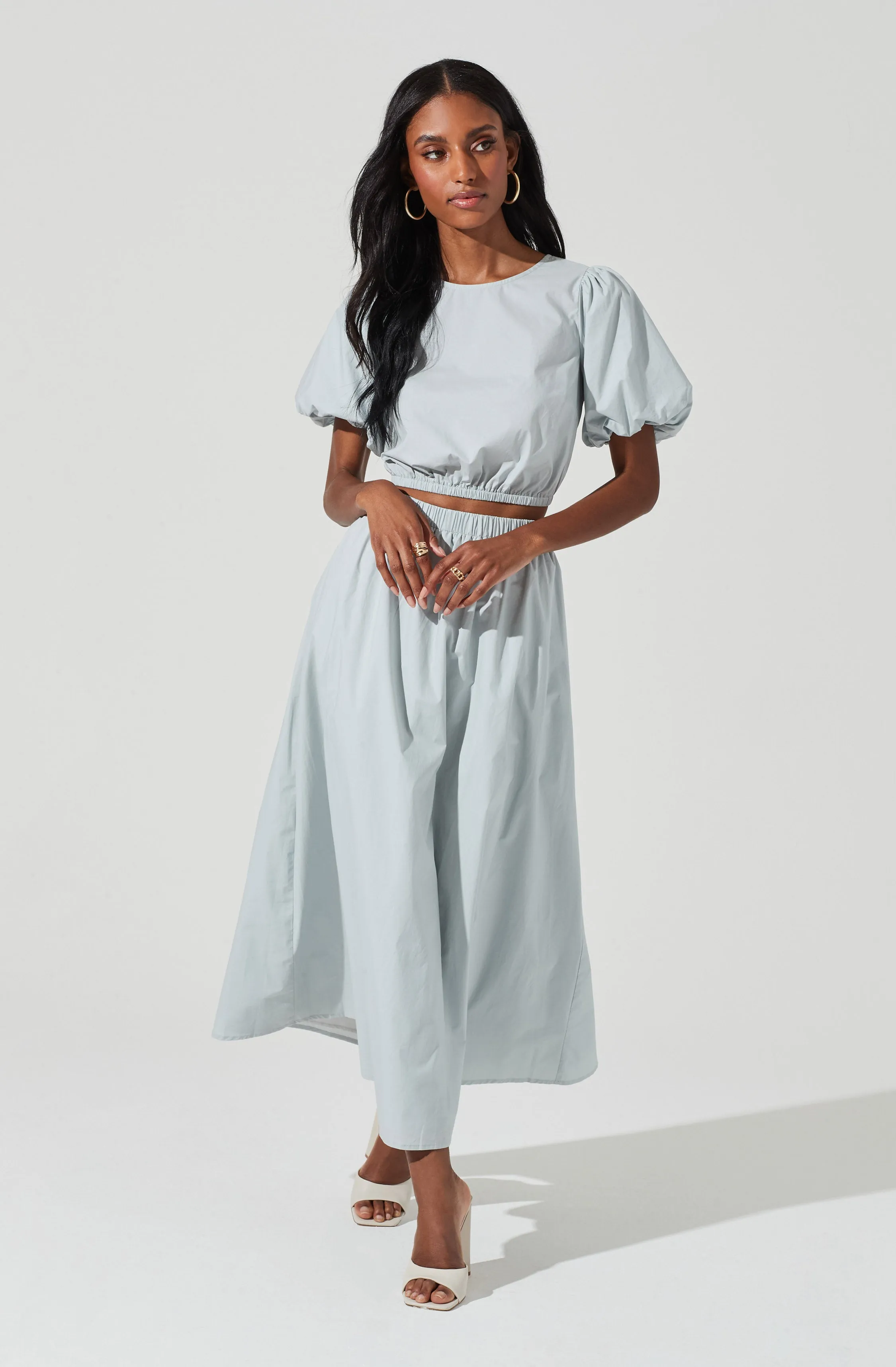 Lace Up Poplin Top