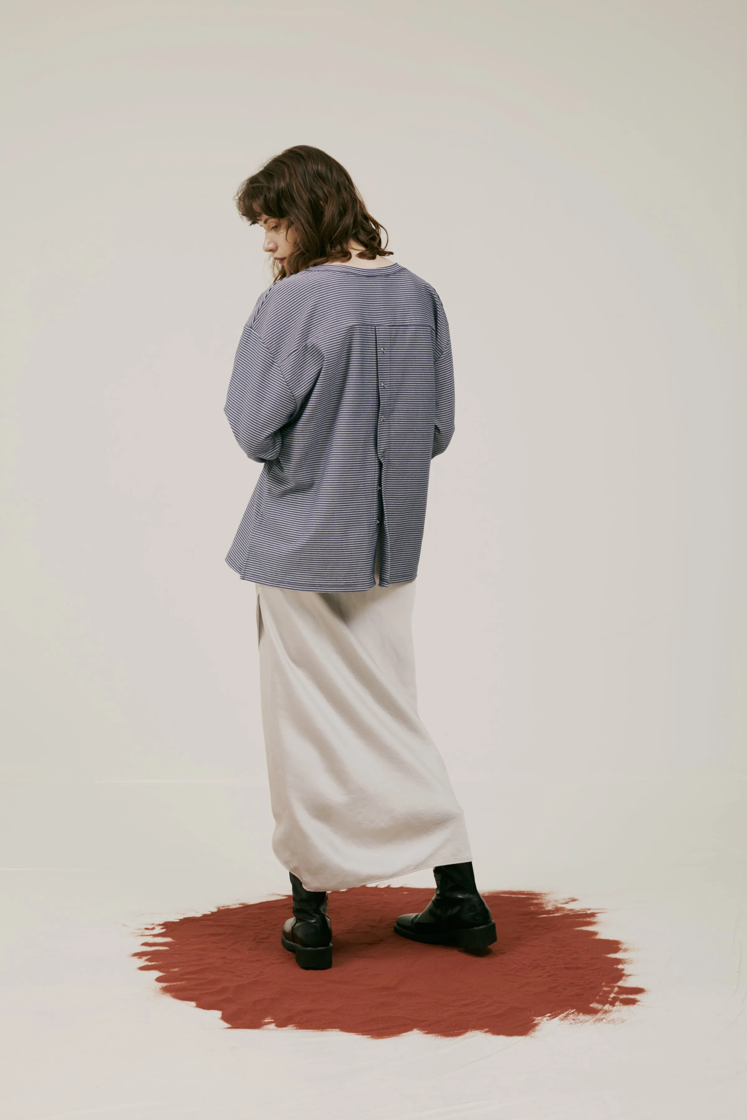 <Re stock>  drop shoulder border tops