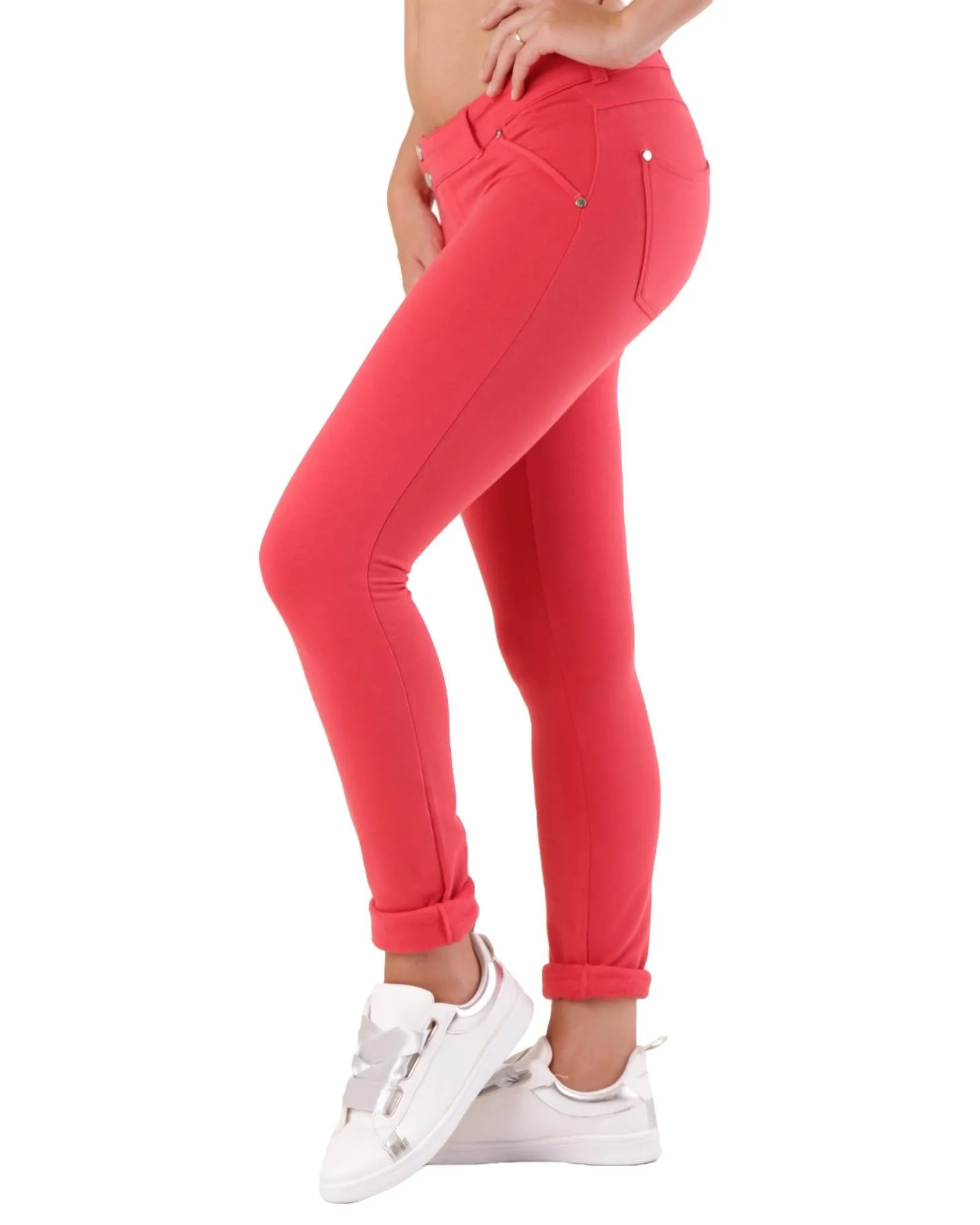 Met Women's Skinny Jeggings Coral Size