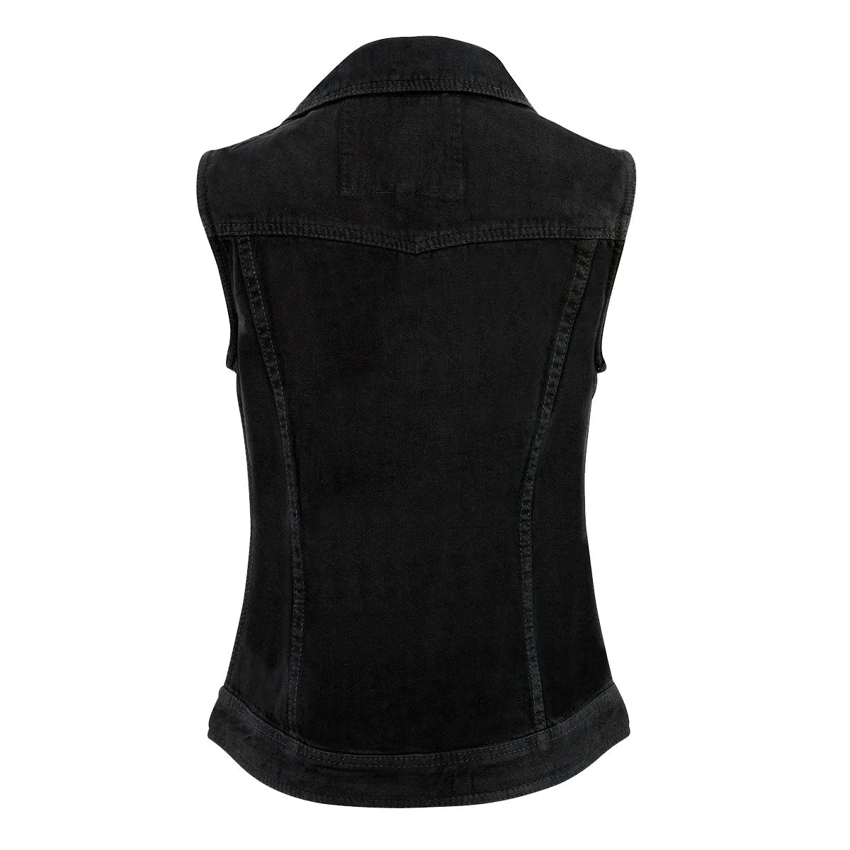 Milwaukee Leather MDL4030 Women's Black Denim Zipper Front Motorcycle