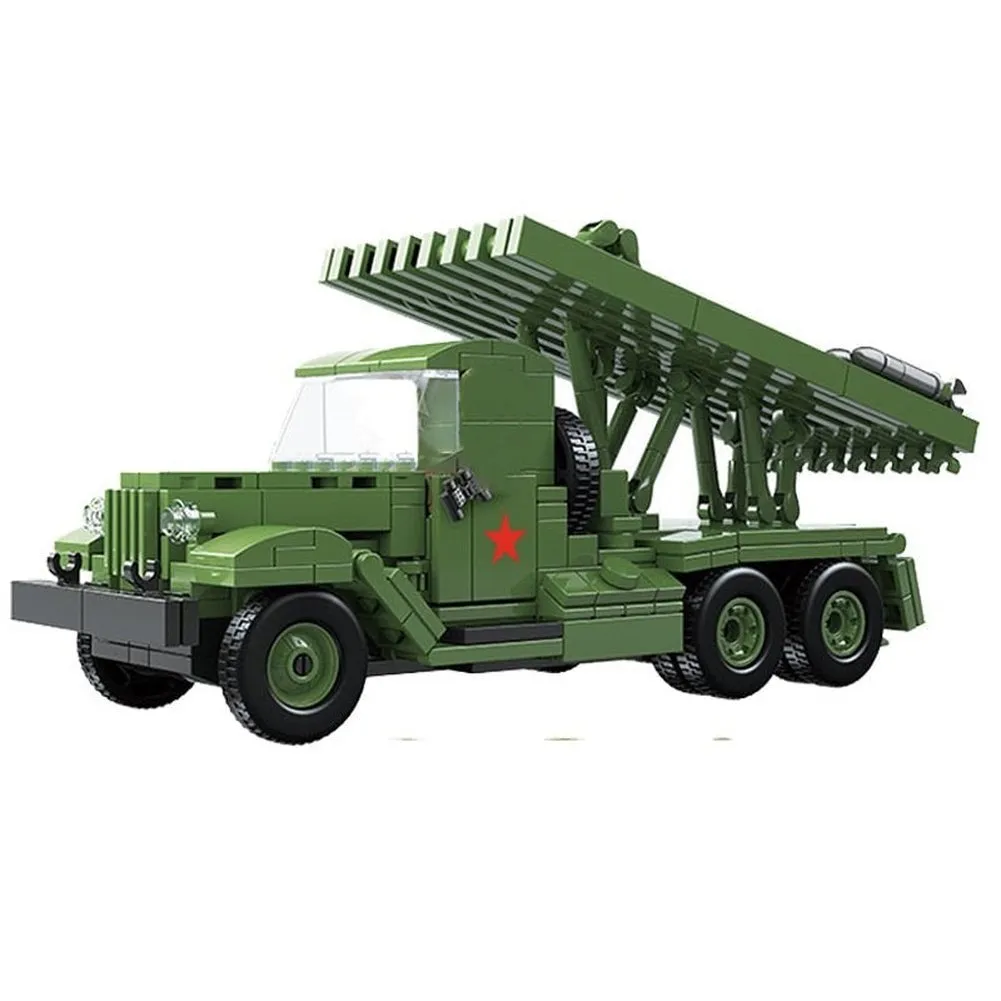 MOC  Compatible  Soldier WW2 Heavy Armored Vehicle Type 92 Track Battle Tank Army Weapon Building Blocks Kit Bricks Classic Model Toys Boy