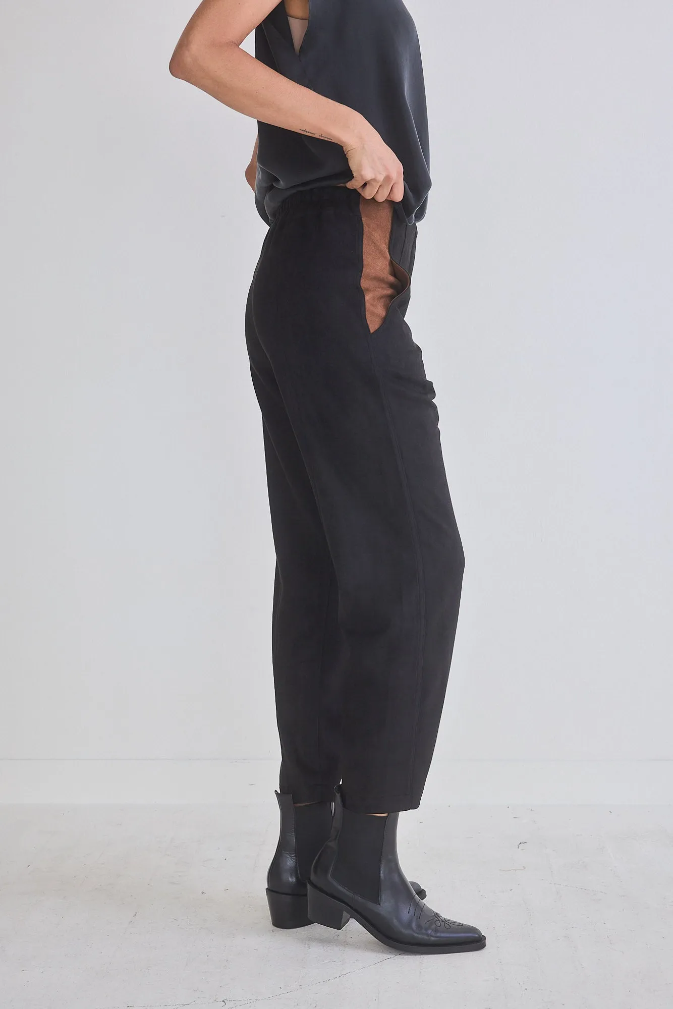 Not Too Tapered Microsuede Pants