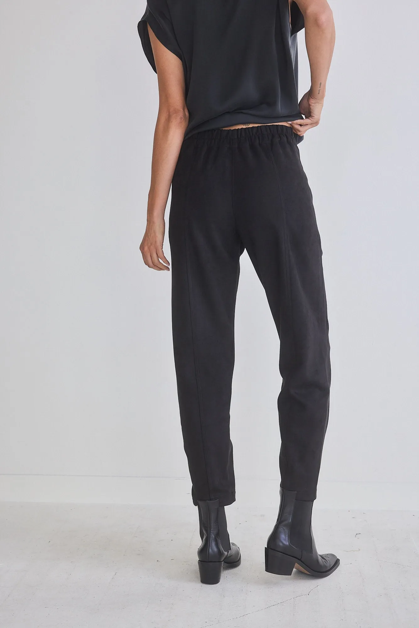 Not Too Tapered Microsuede Pants