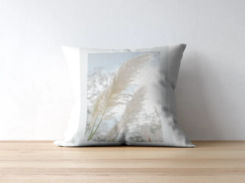 Pampas Grass Pastel Wall Art INSTANT DOWNLOAD Art Print, Boho Wall Decor, Serene Wall Art, Light Blue Decor, Botanical Wall Art, White Pampas Grass Decor