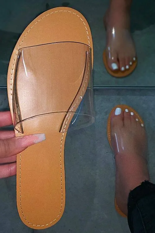 Quilted Square Toe Flat Slipper