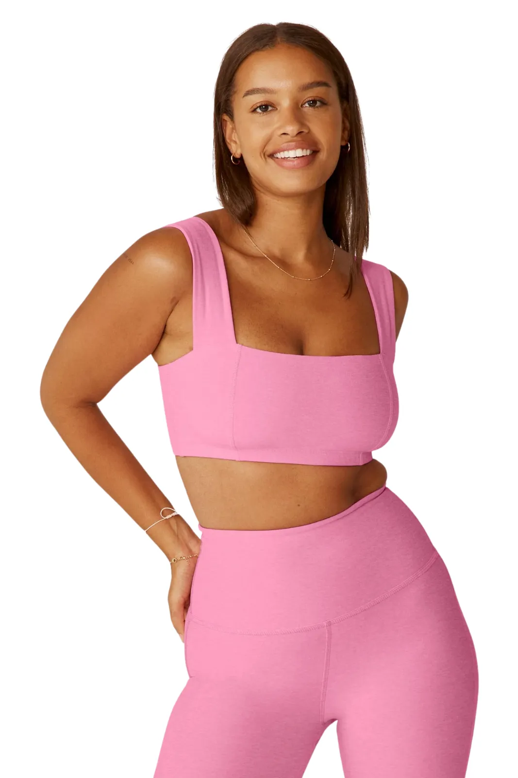 Spacedye Squared Bra, Moss Green Heather