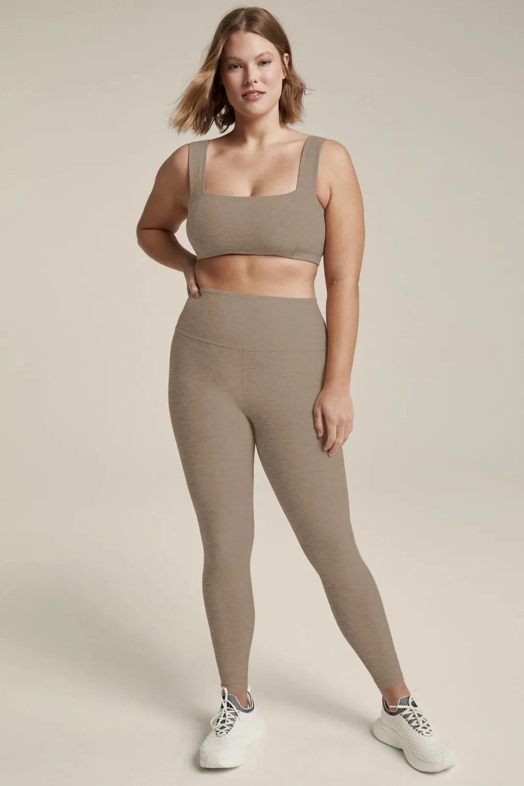 Spacedye Squared Bra, Moss Green Heather