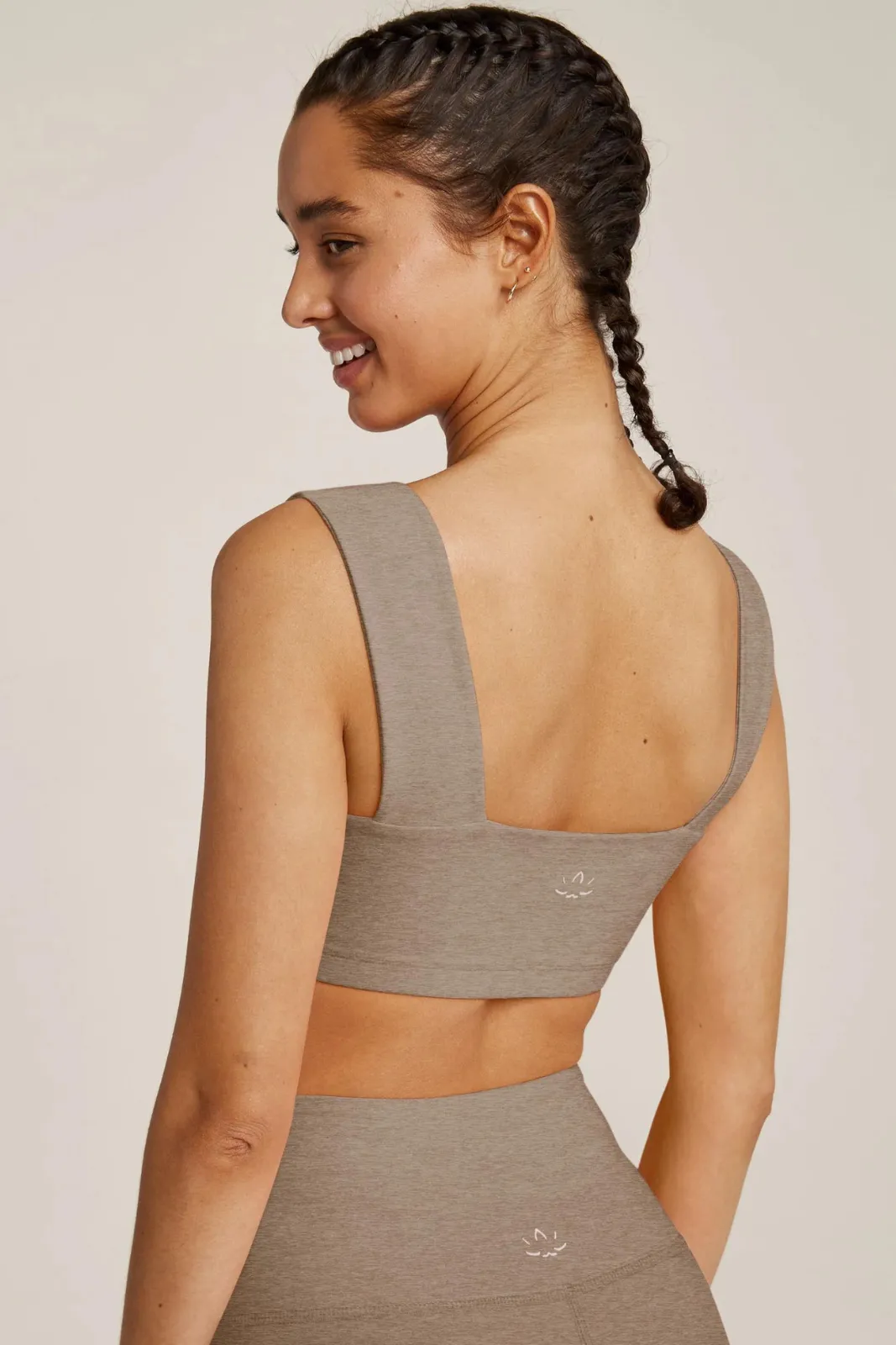 Spacedye Squared Bra, Moss Green Heather
