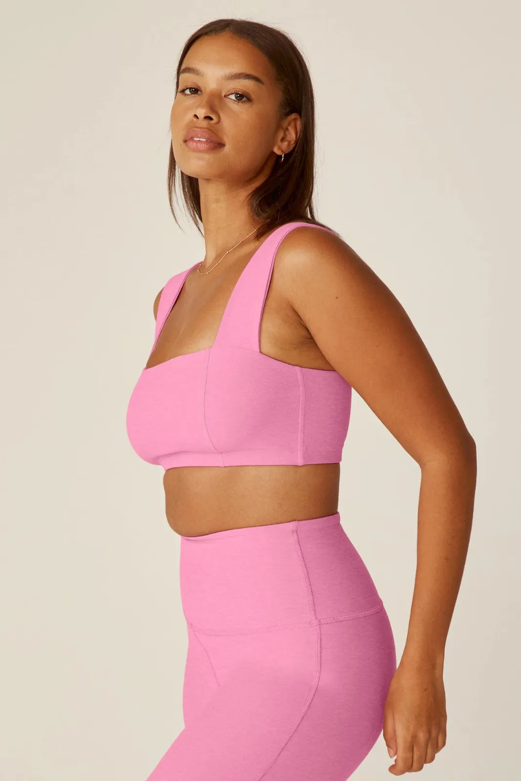 Spacedye Squared Bra, Moss Green Heather