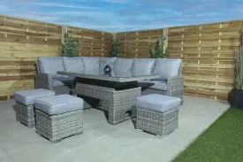 The Panama Rectangle Lounge Dining Set ( Adjustable Table )