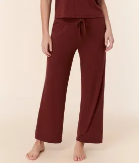 The Wide Leg Pant - Wide Rib - Mahogany