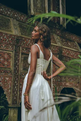Underbust Bridal Waist Corset for Women • Bohemian Bustier Top