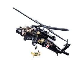 US UH-60 Marine Medical Black Hawk Military Helicopter Building Block Set