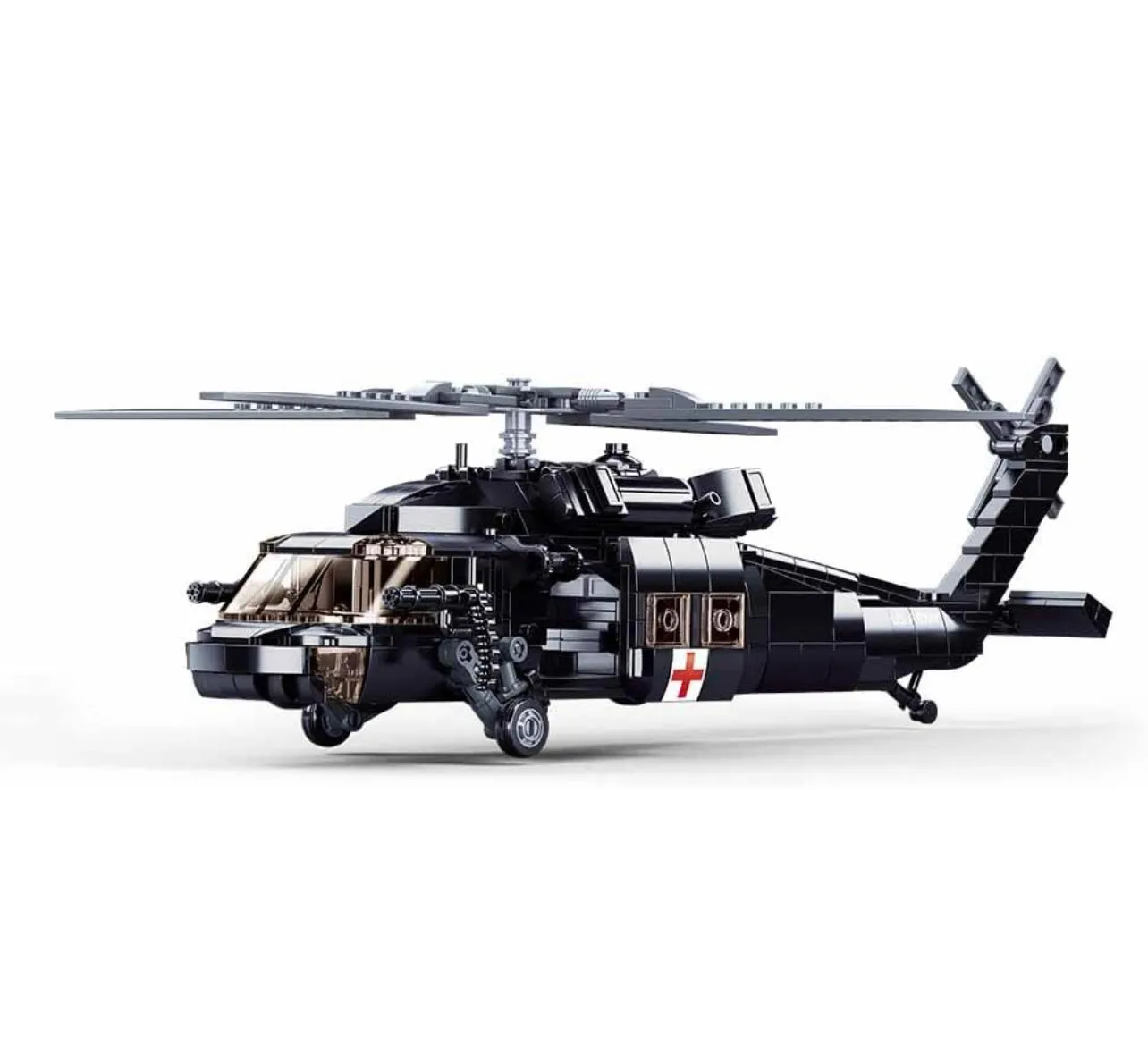 US UH-60 Marine Medical Black Hawk Military Helicopter Building Block Set