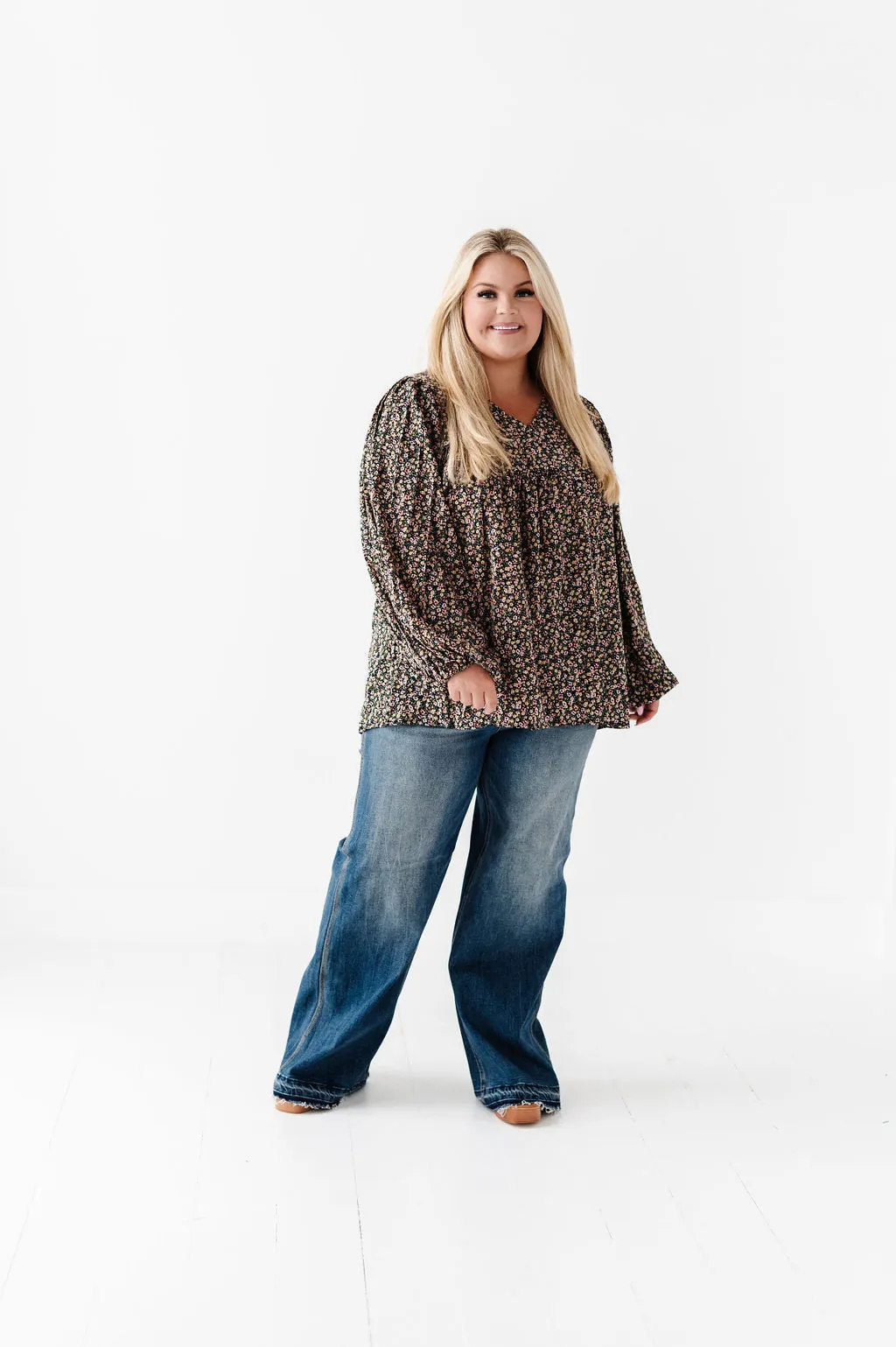 Victoria Floral Top - Size Small Left