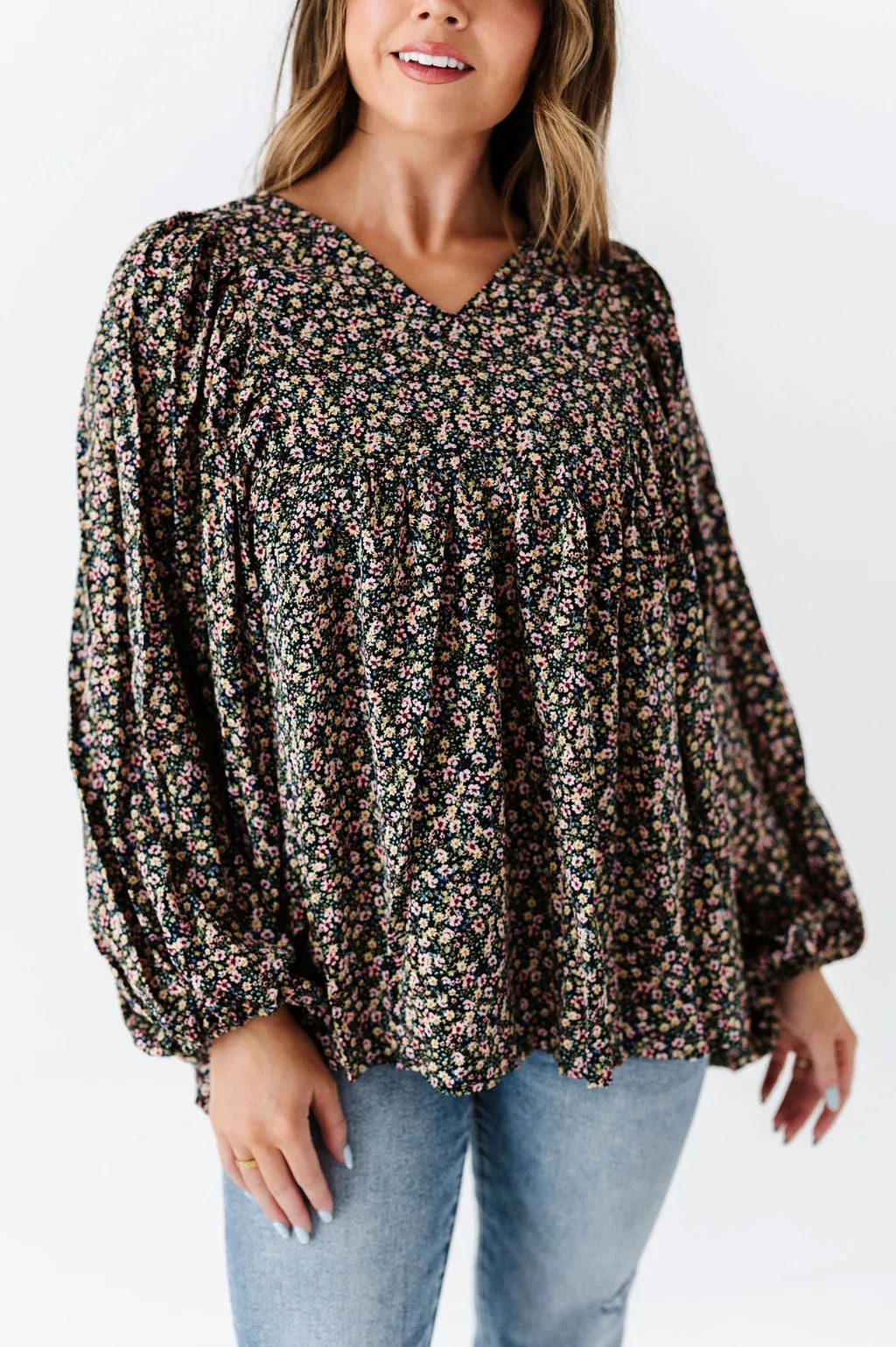 Victoria Floral Top - Size Small Left