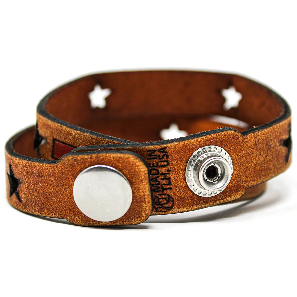 Women's Leather Wrap - Stars and Bars