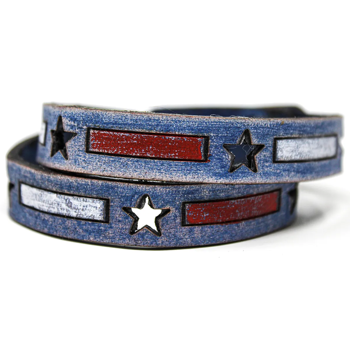 Women's Leather Wrap - Stars and Bars