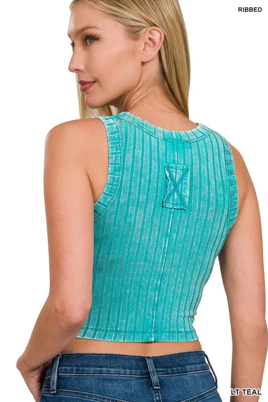 ZE3- RIBBED CREW CAMI short